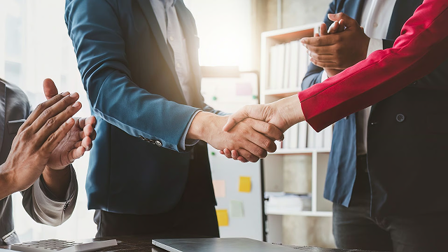 Handshake representing employment and career services