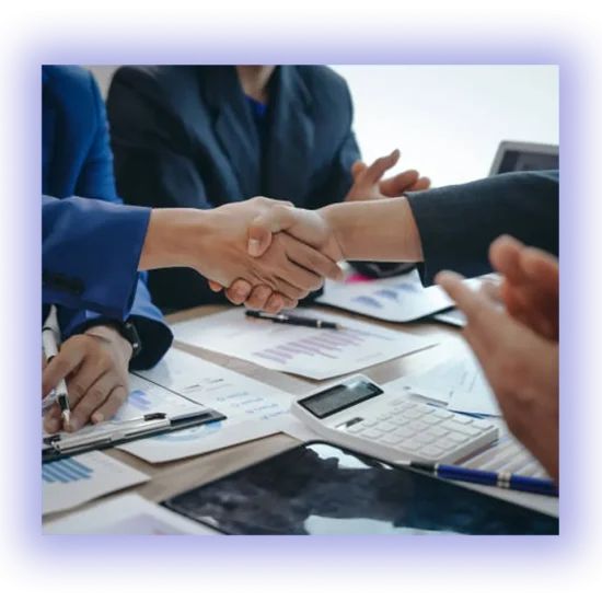 Image (Team of business people stacking hands)